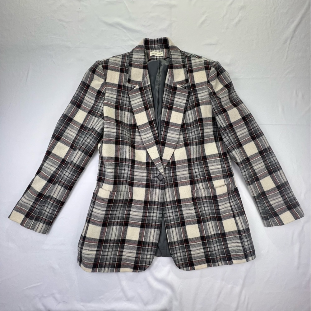 White Stag - Women’s Blazer - Plaid - Vintage - Shoulder Pads